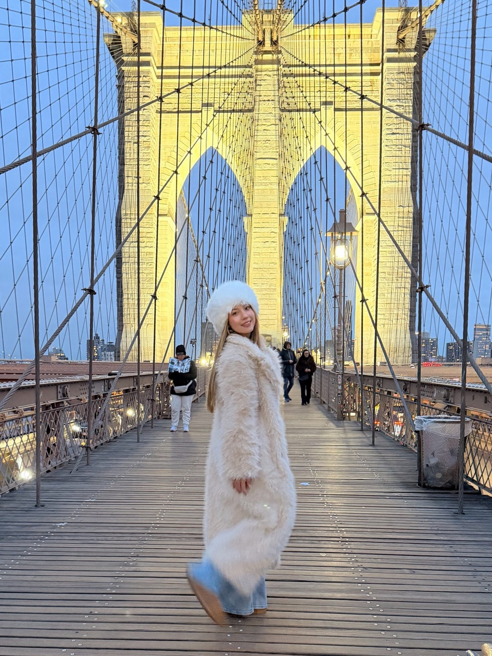 Cream Faux Fur Long Coat ✨ Mob Wife NYC Winter Coat